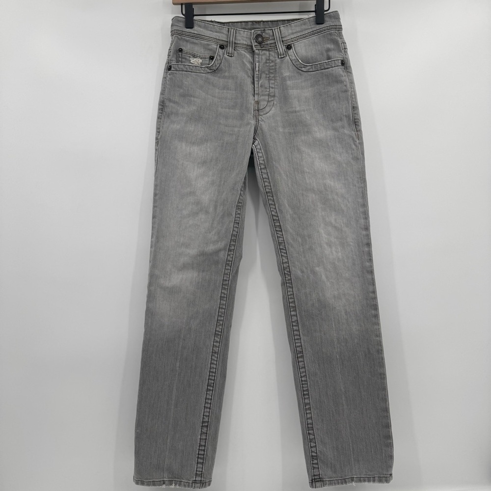 Armani Exchange Jeans Men 28x30 Gray Denim Straight Leg Button Fly Grunge